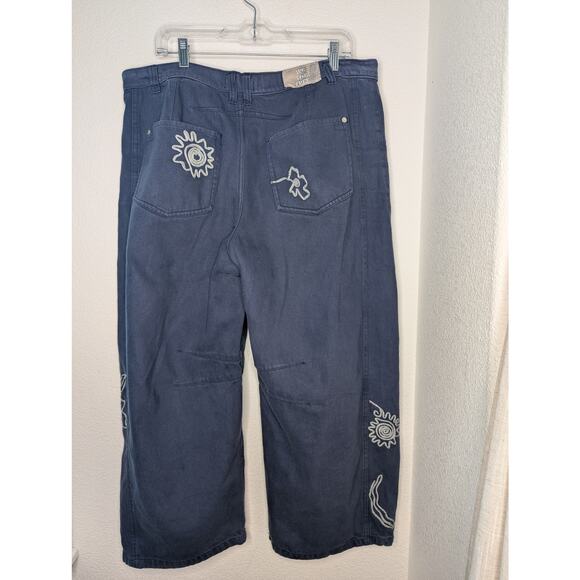 We the Free Good Luck Soutache Barrel Embroidered Jeans 31 - Picture 3 of 5